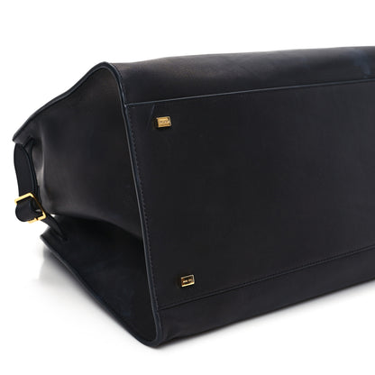 The Row Polished Saddle Calfskin Soft Margaux 15 Black 8 of 12