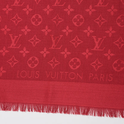 Louis Vuitton Silk Wool Monogram Shawl Pomme D'Amour 3 of 4