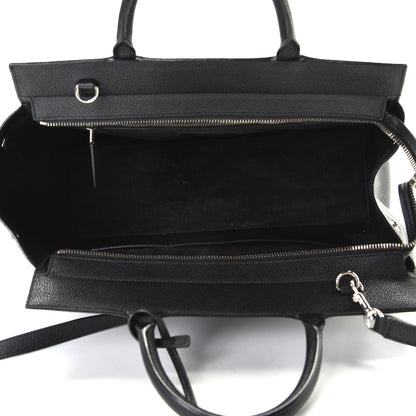 Saint Laurent Grained Calfskin Small Cabas Rive Gauche Black 4 of 5