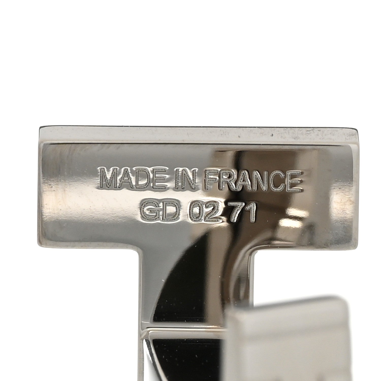 Hermes Palladium H Au Carre Cufflinks Silver 4 of 5