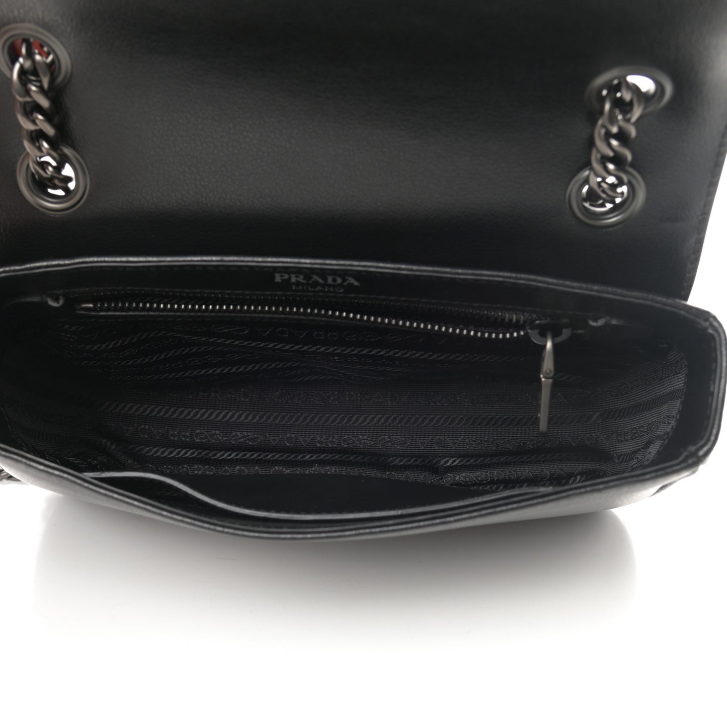 Glace Calfskin Studded Crossbody Black