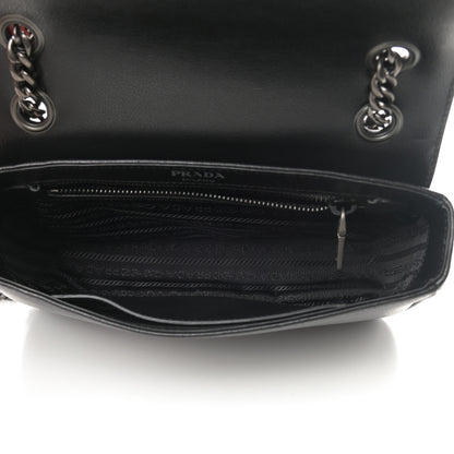 Prada Glace Calfskin Studded Crossbody Black 5 of 12