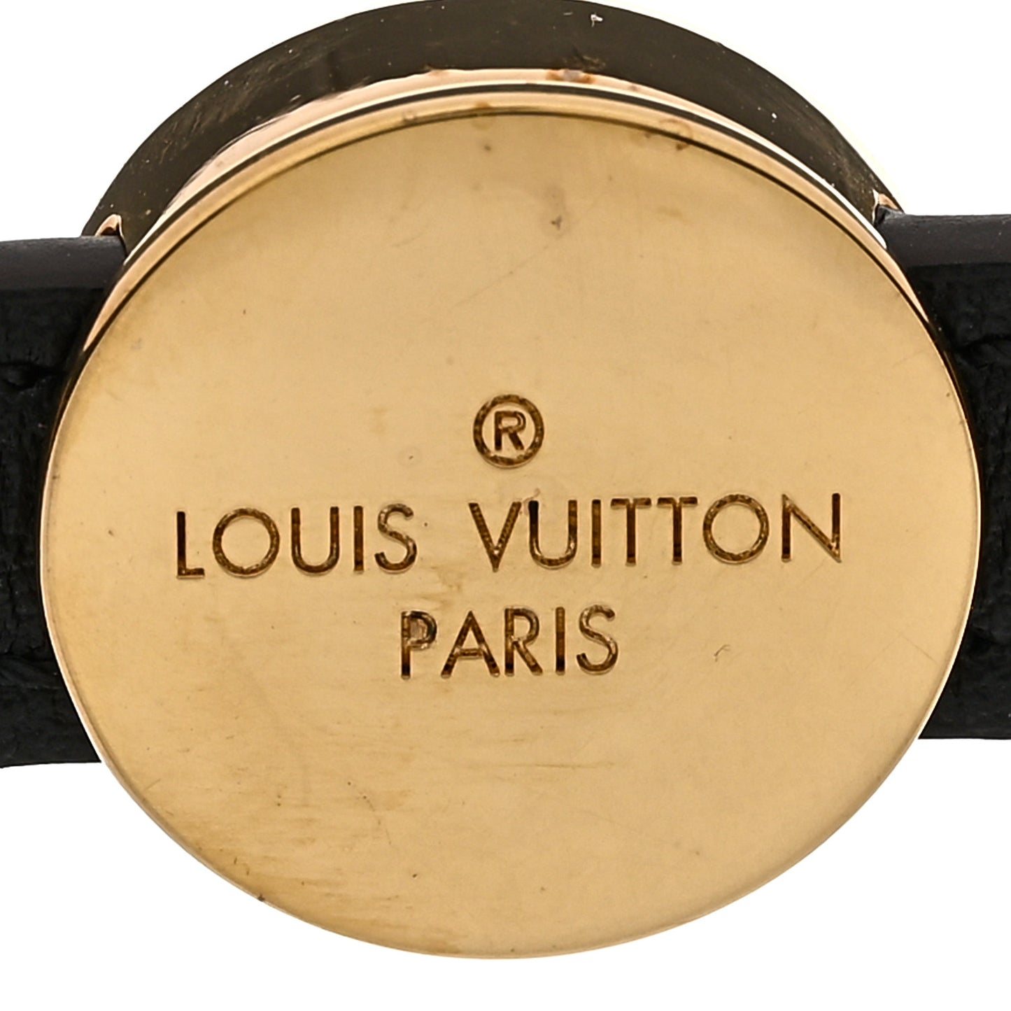 Monogram LV Circle Reversible Bracelet 17 Black