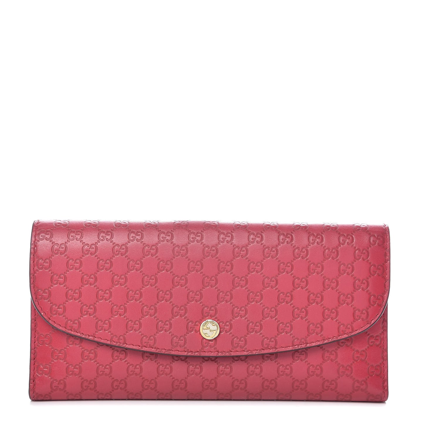Microguccissima Interlocking G Continental Wallet Red