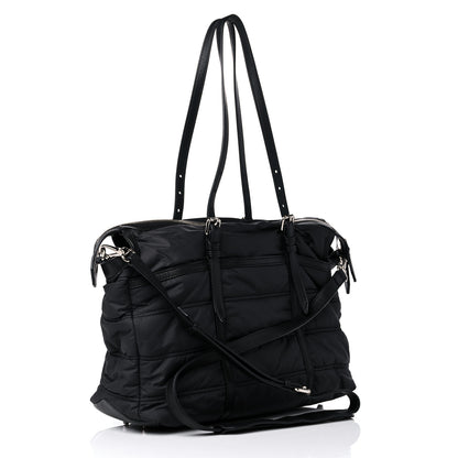 Burberry Nylon House Check Quilted Abbey Diaper Bag Black 2 of 14