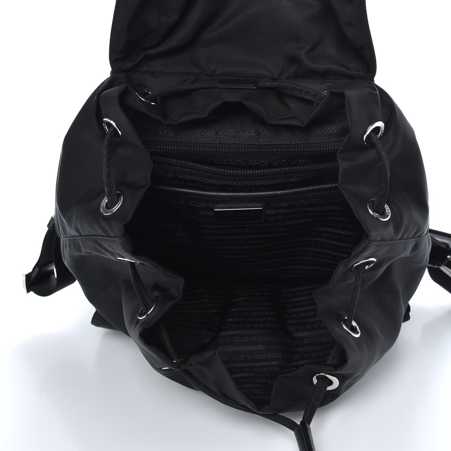 Prada Nylon Vela Large Backpack Black 4 of 7