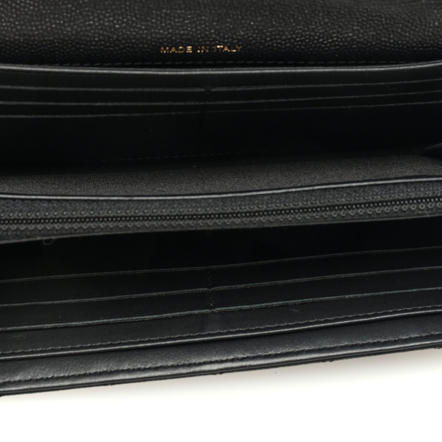 Caviar Quilted Long Boy Flap Wallet Black