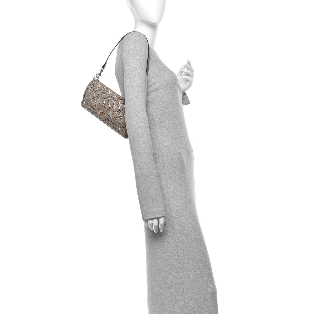 GG Shadow Monogram Small Luce Shoulder Bag Beige
