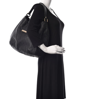 Gucci Guccissima Large New Ladies Web Hobo Black 2 of 20