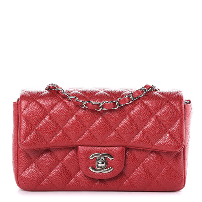Chanel Caviar Quilted Mini Rectangular Flap Red 1 of 10