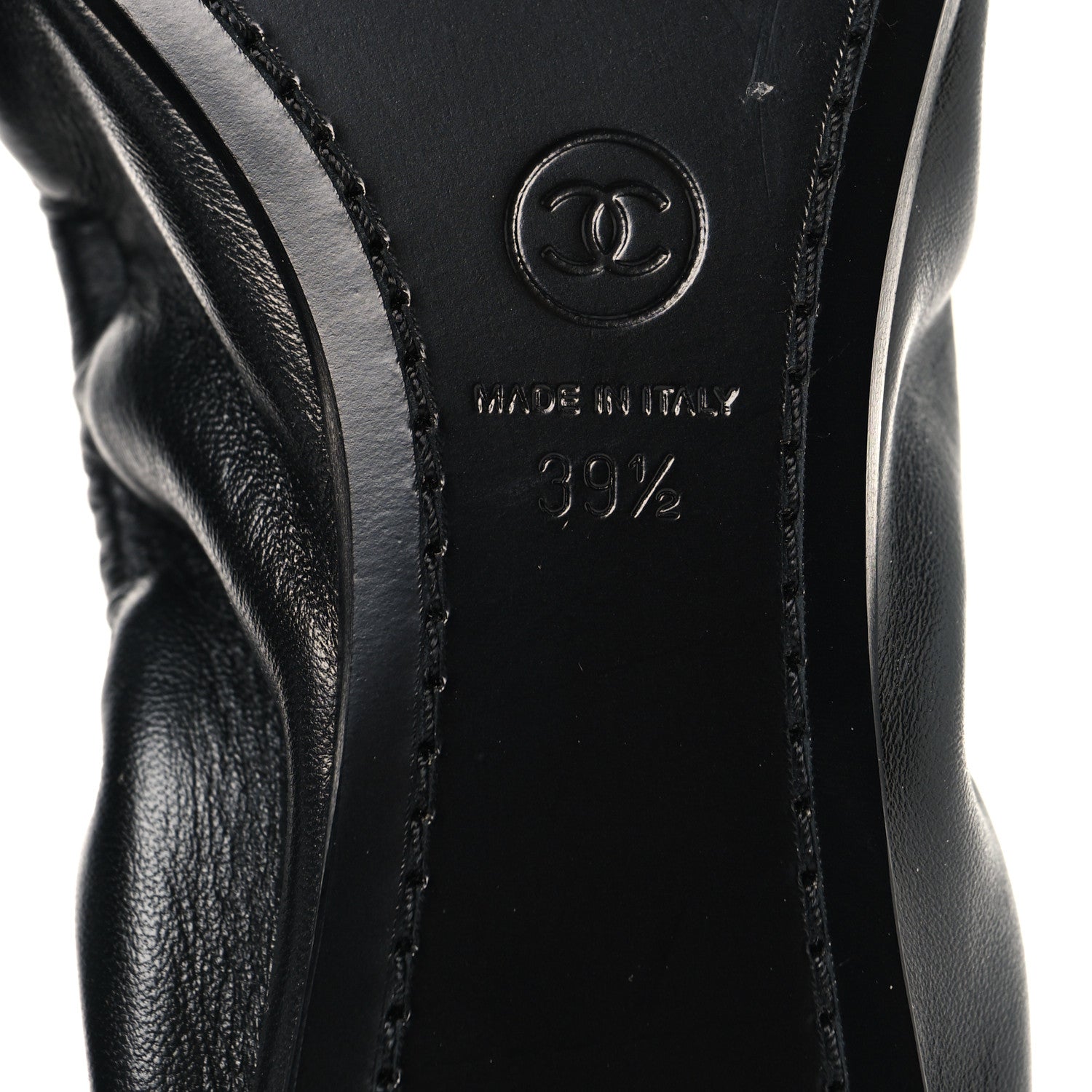Chanel Lambskin CC Turnlock Ballerina Flats 39.5 Black 8 of 10