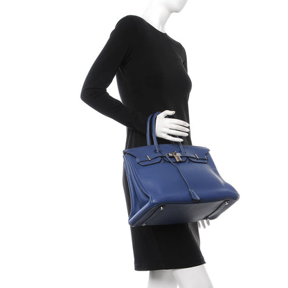 Hermes Taurillon Clemence Birkin 35 Bleu Brighton 2 of 7