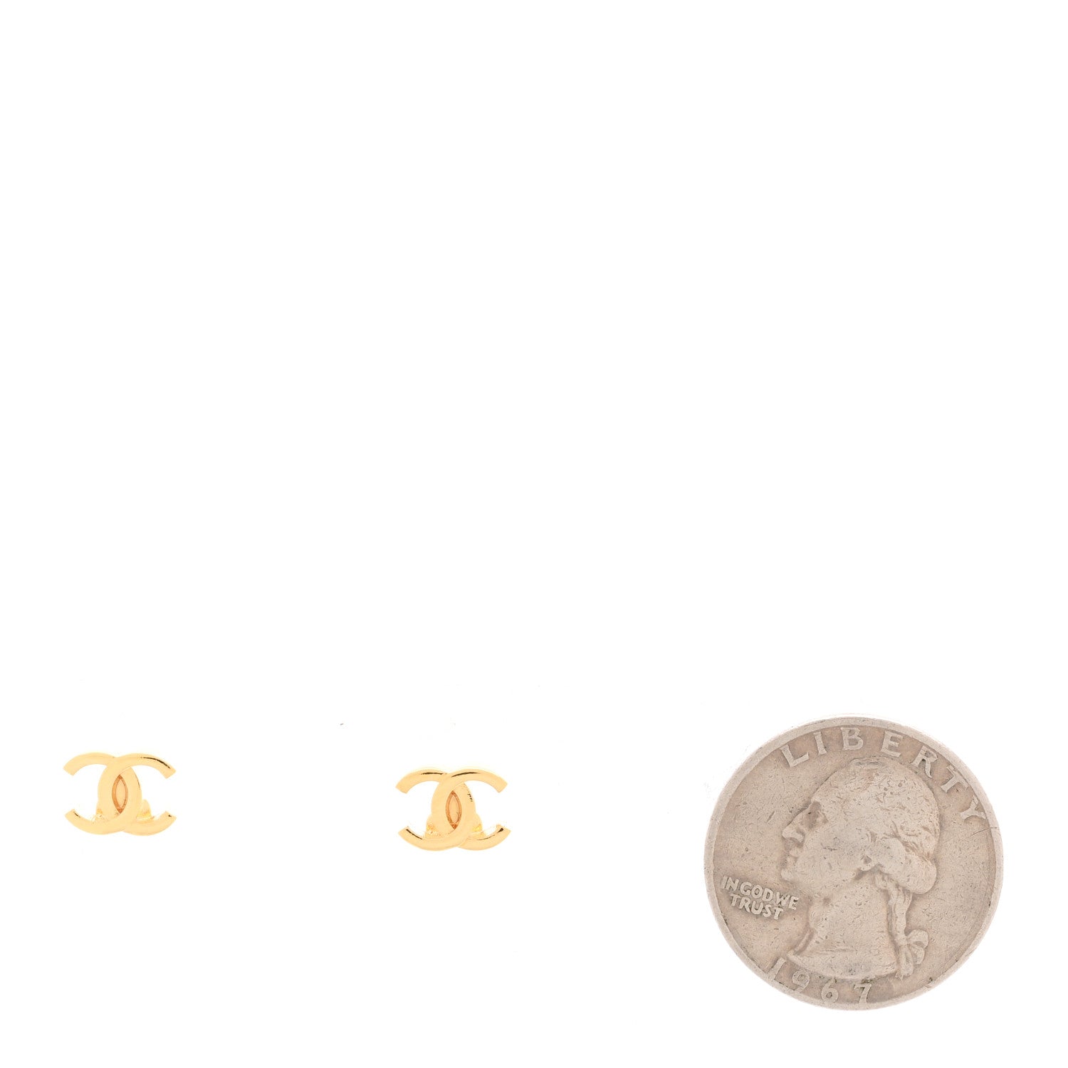 Chanel Metal CC Earrings Gold 2 of 5