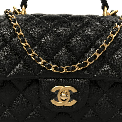Chanel Caviar Quilted Mini Top Handle Rectangular Flap Black 9 of 12