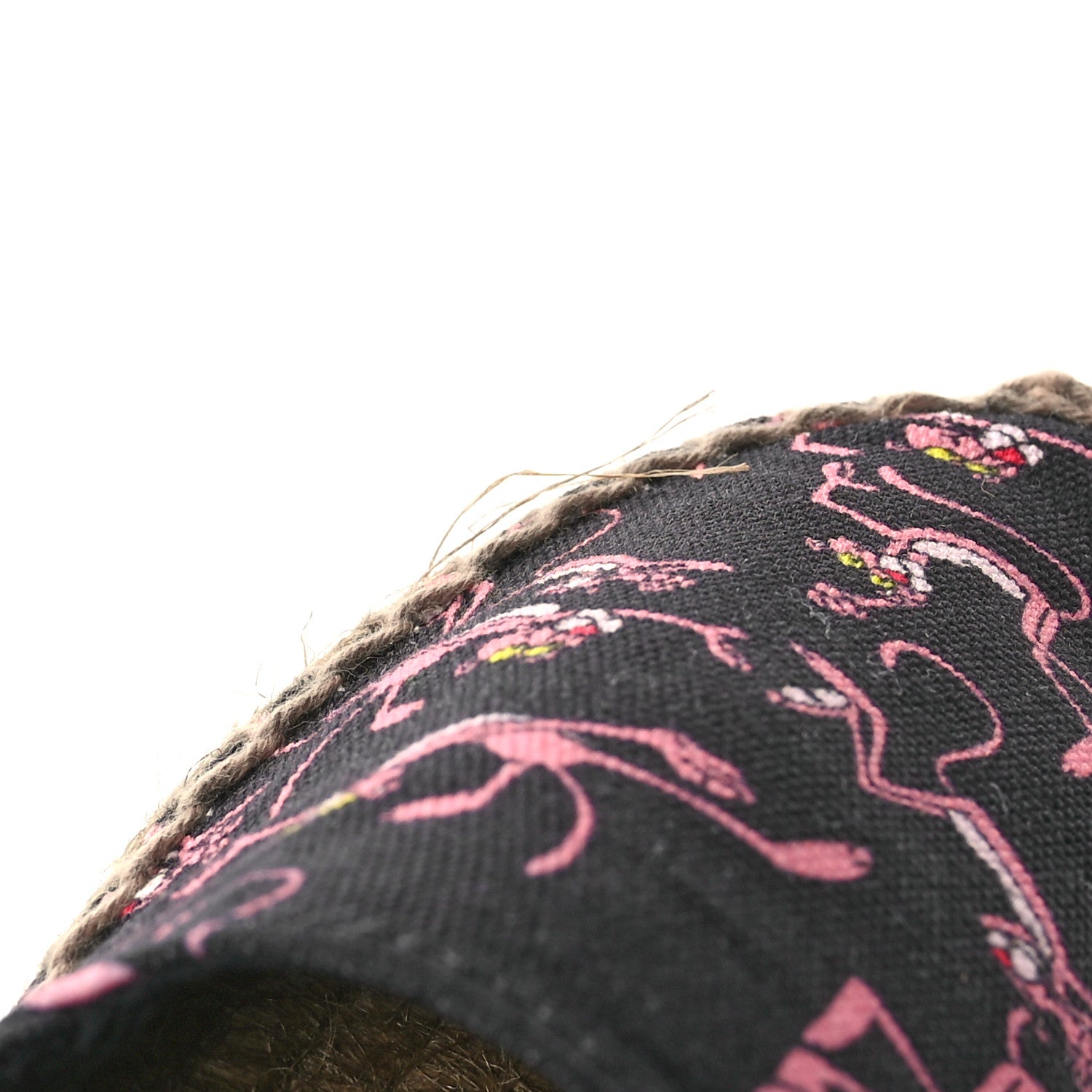 Saint Laurent Canvas Pink Panther Espadrilles 37 Black Multicolor 11 of 11