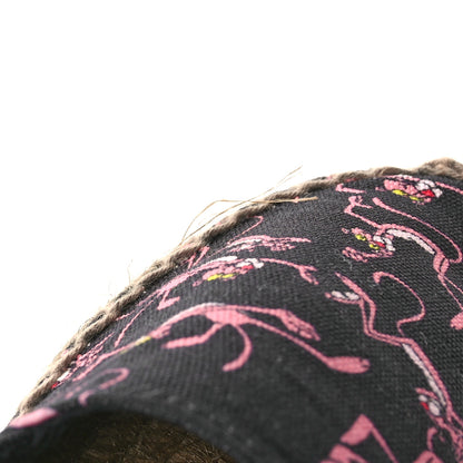 Saint Laurent Canvas Pink Panther Espadrilles 37 Black Multicolor 11 of 11