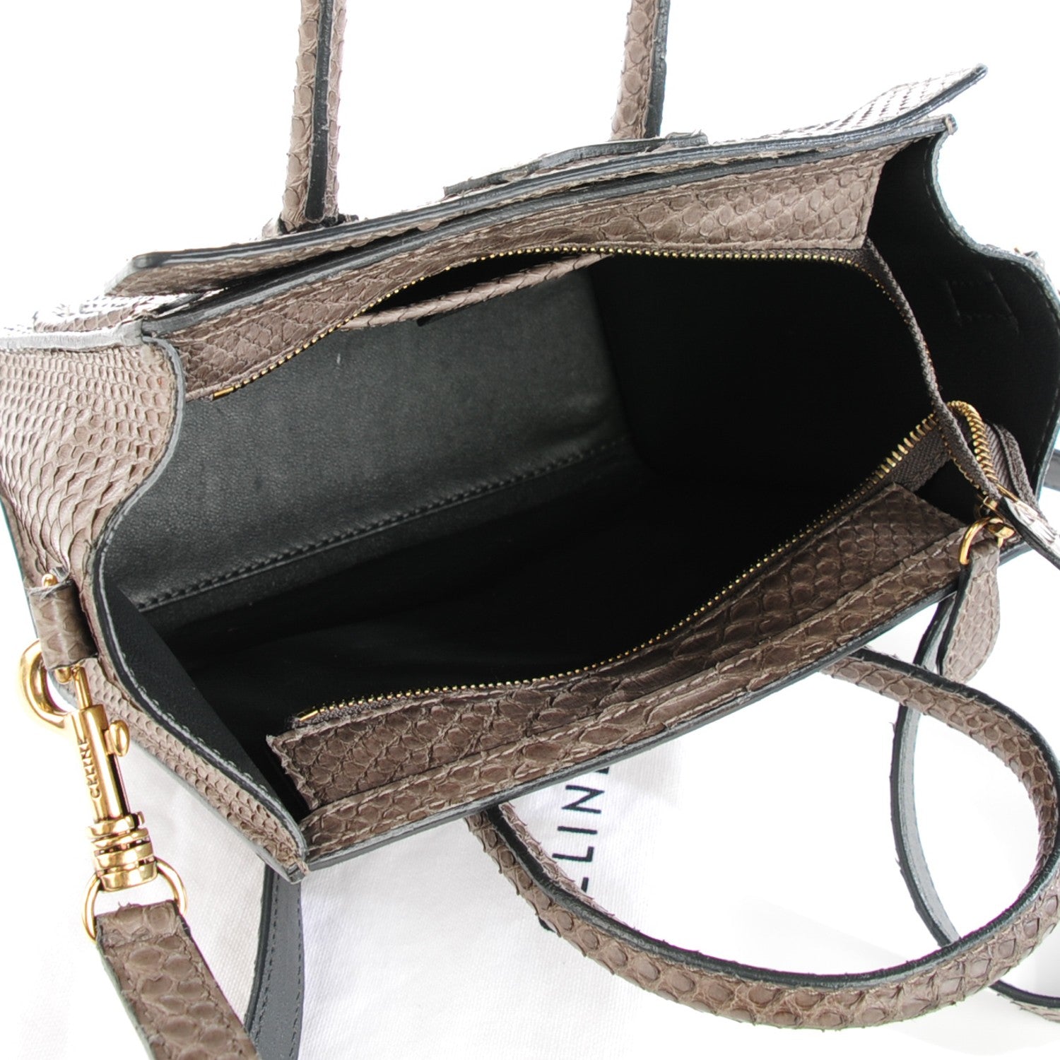 Celine Python Nano Luggage Grey 5 of 12