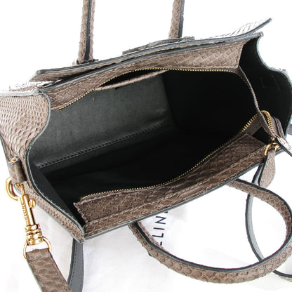 Celine Python Nano Luggage Grey 5 of 12