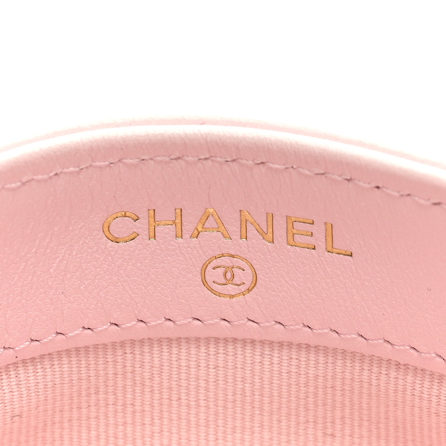 Lambskin Quilted Chanel 19 Card Holder Light Pink