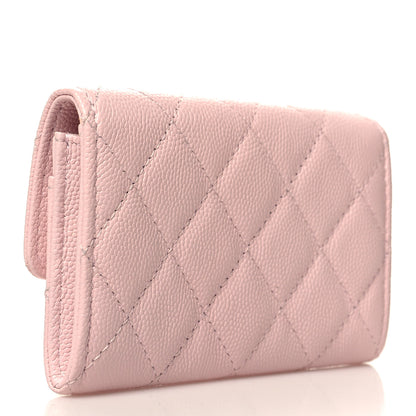 Chanel Caviar Quilted Crystal CC Flap Card Holder Pink 3 of 10