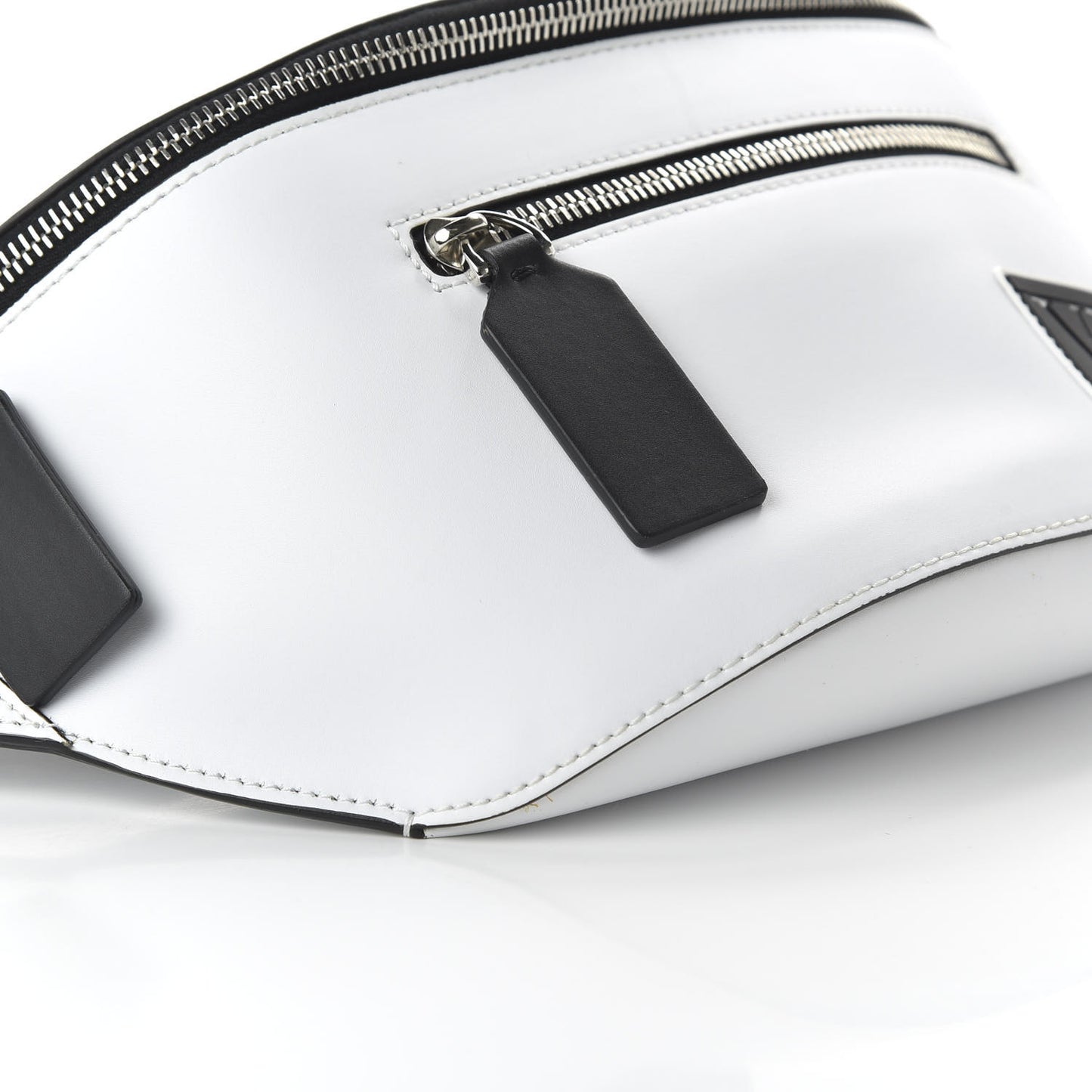 Calfskin VLTN Belt Bag White Black