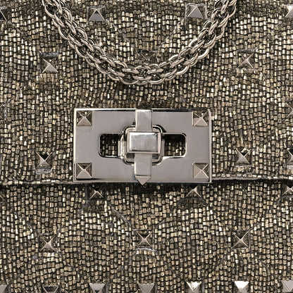 Valentino Garavani Beaded Micro Rockstud Spike It Shoulder Bag Silver 14 of 14