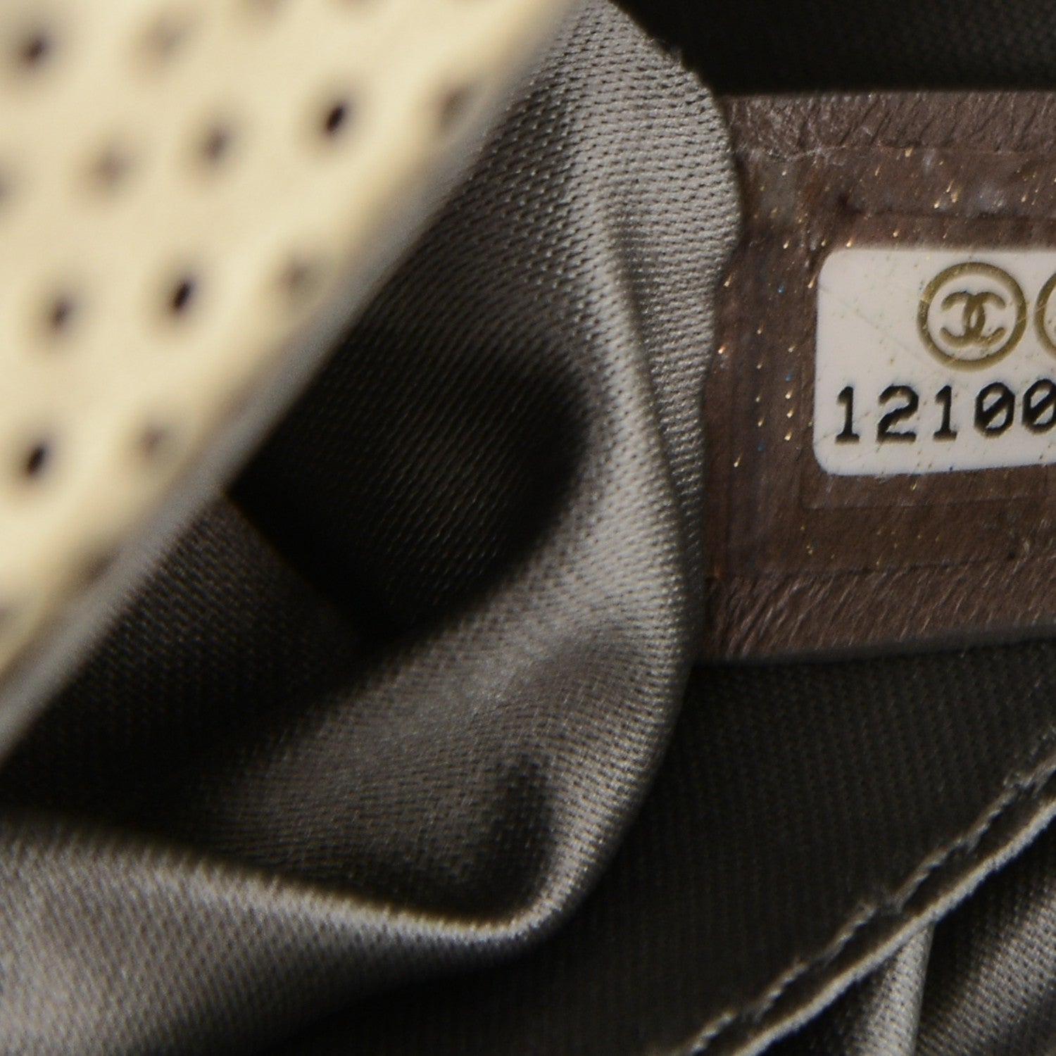 Chanel Metallic Crackled Calfskin Perforated Large Drill Flap Gold 7 of 9