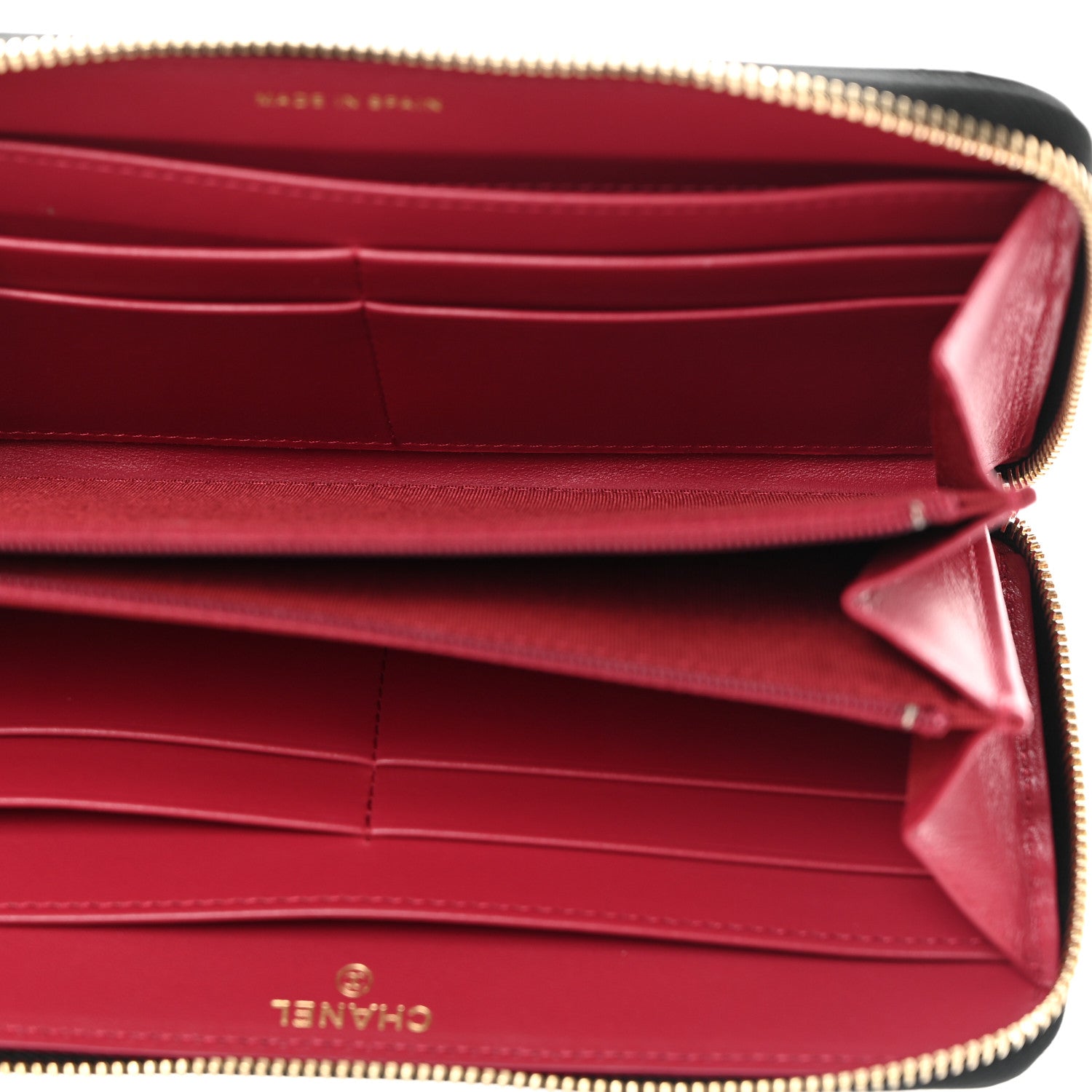 Chanel Lambskin Quilted 19 Long Zipped Around Wallet Black 5 of 9