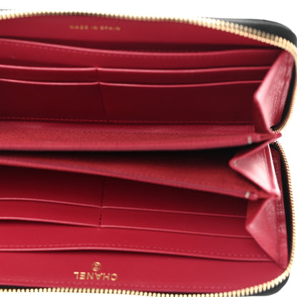 Chanel Lambskin Quilted 19 Long Zipped Around Wallet Black 5 of 9