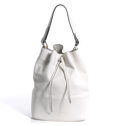 Celine Calfskin Seau Drawstring Tote White 1 of 9