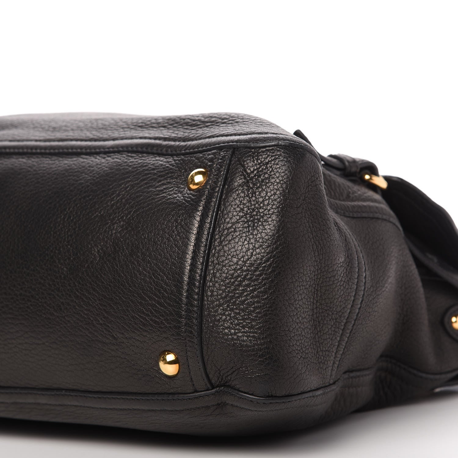 Miu Miu Cervo East-West Flap Satchel Black 7 of 9