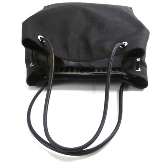 Nylon Monogram Tote Black