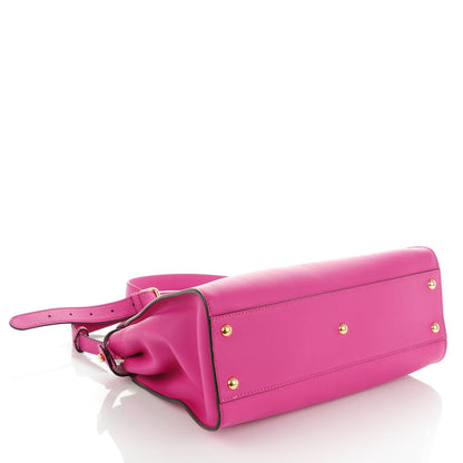 Fendi Vitello Seta Medium Peekaboo Iconic Satchel Magenta 4 of 8
