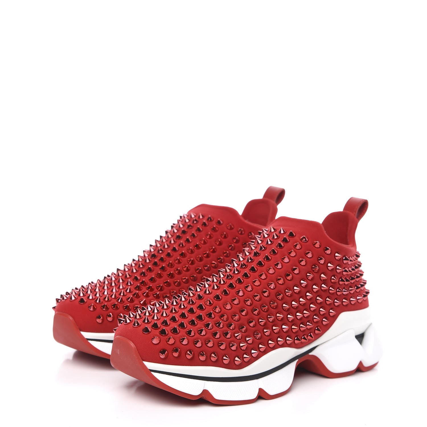 Christian Louboutin Neoprene Spike Sock Donna Flat Sneakers 38.5 Loubi 3 of 7