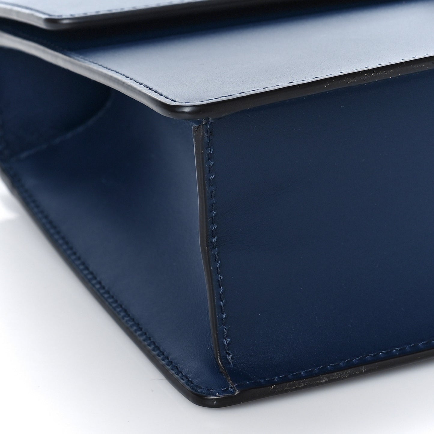 Vitello Fontanella Web Small Sylvie Shoulder Bag Blue Agata