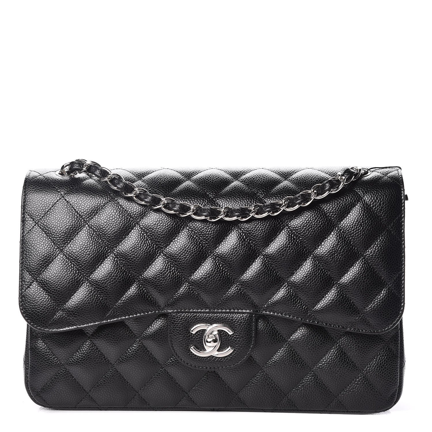 Chanel Caviar Quilted Jumbo Double Flap Black 1 of 9