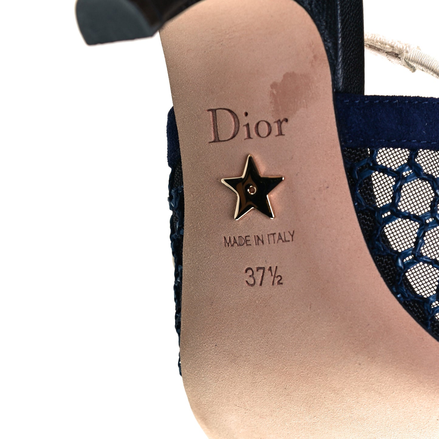 Resille Lambskin Ribbon J'Adior Slingback 65mm Pumps 38 Indigo Blue