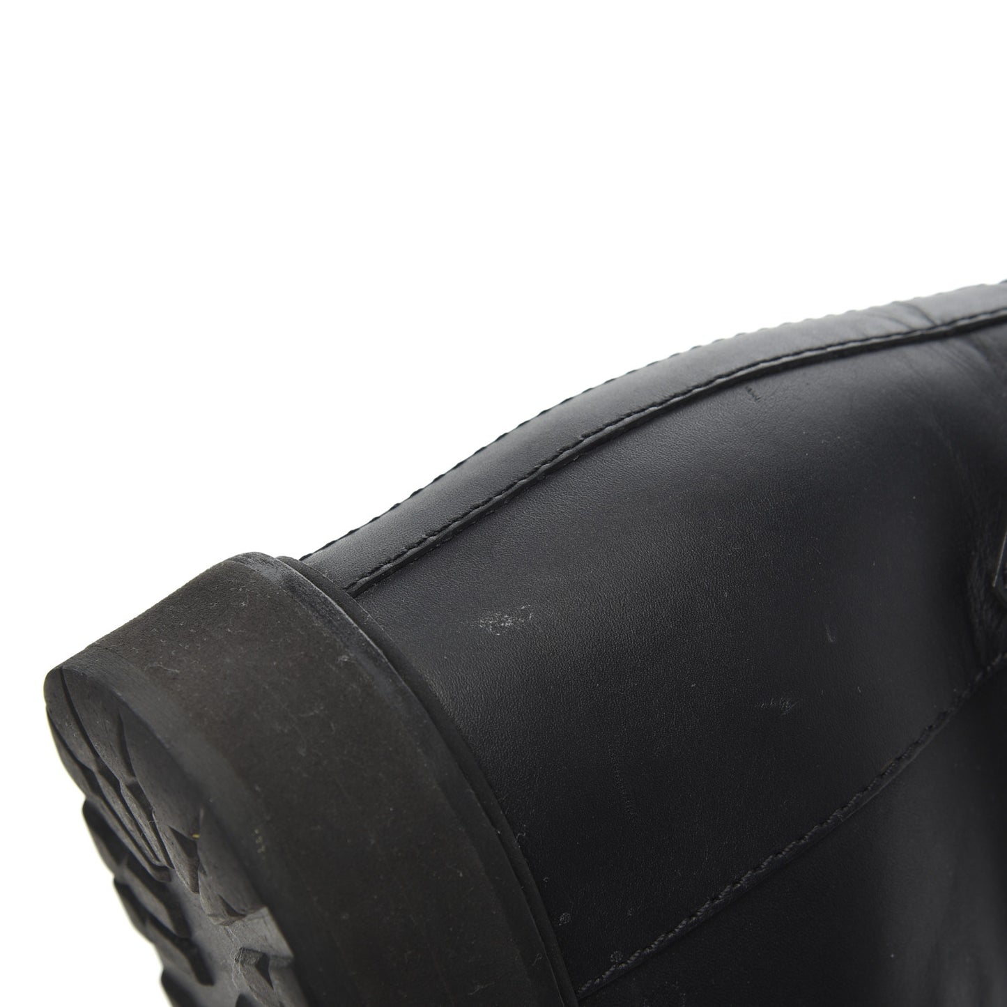Calfskin Combat Boots 36.5 Black