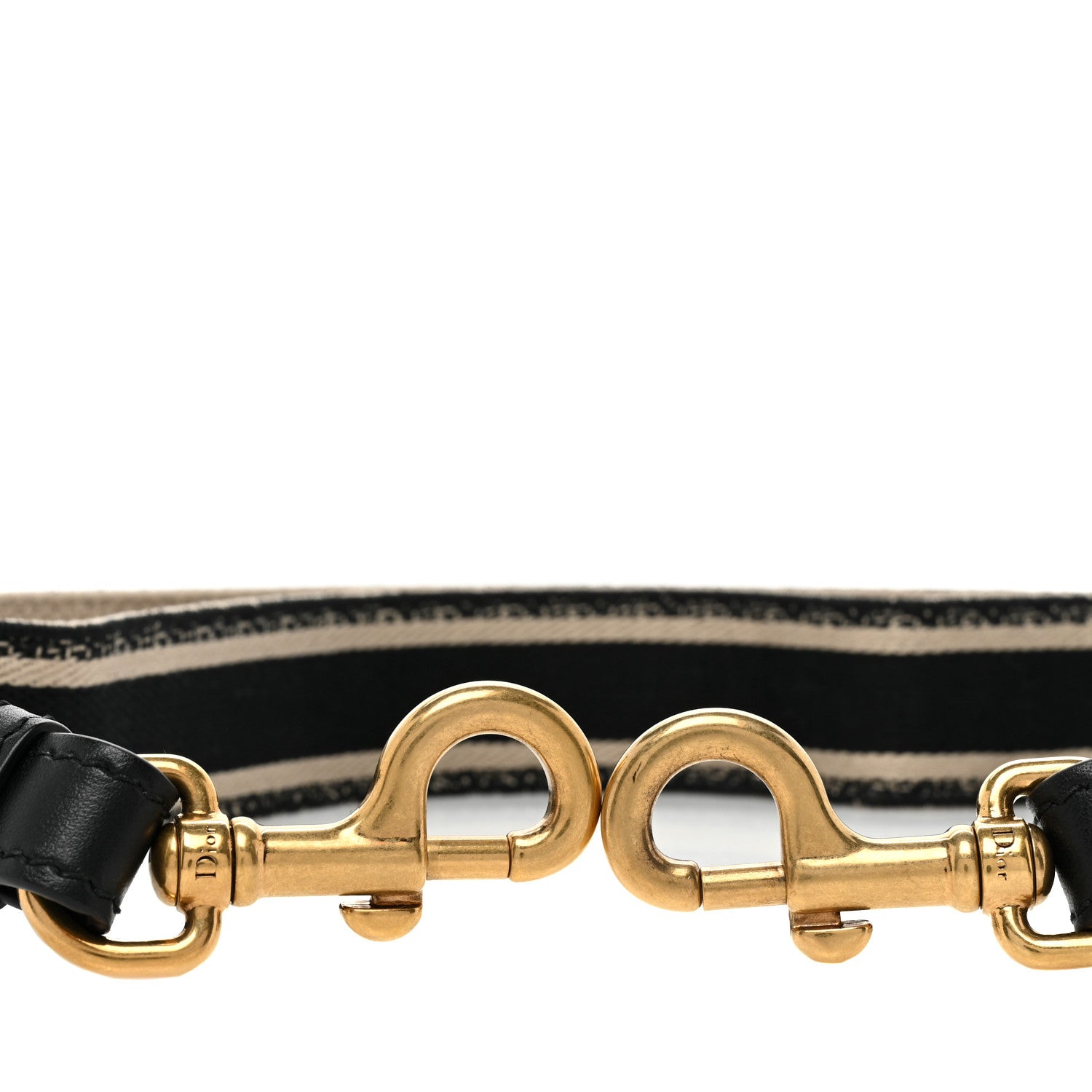 Christian Dior Canvas Embroidered Shoulder Strap Black 4 of 4