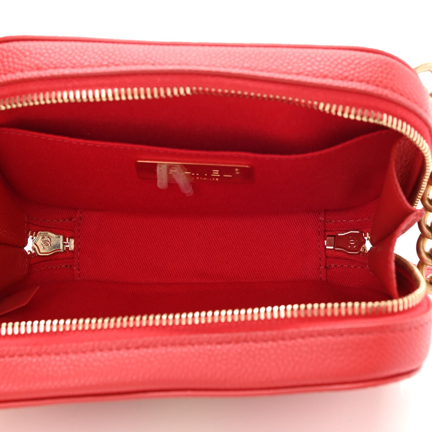 Chanel Grained Calfskin Quilted Waist Bag Red 3 of 9