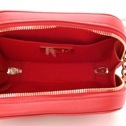 Chanel Grained Calfskin Quilted Waist Bag Red 3 of 9