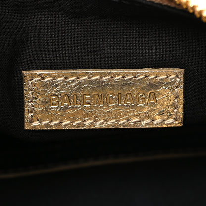 Balenciaga Metallic Agneau Arena Crystal Le Cagole Shoulder Bag XS Light Gold 8 of 12