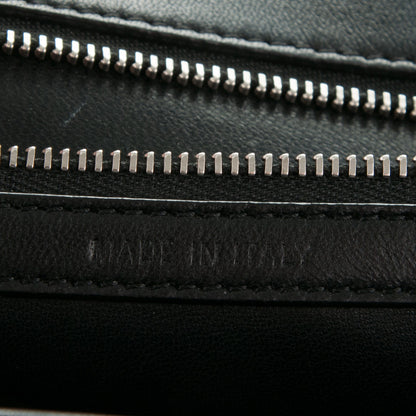 Christian Dior Lambskin Python Large Diorama Flap Bag Black White 8 of 8