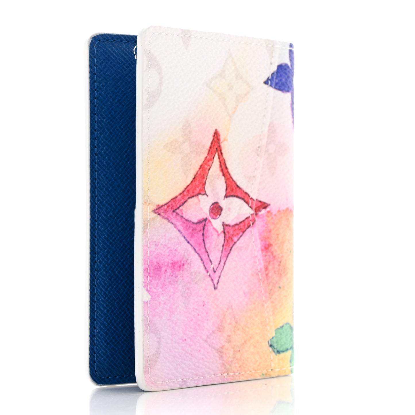 Monogram Watercolor Pocket Organizer NM Multicolor