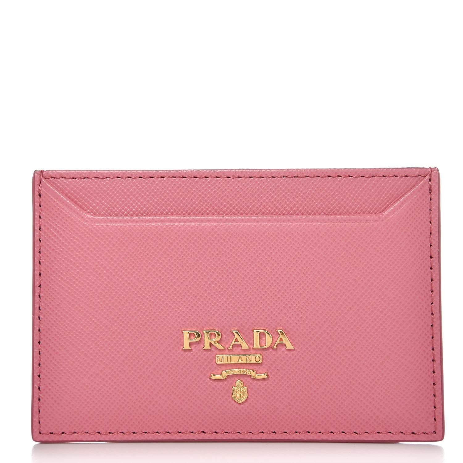 Prada Saffiano Metal Card Case Peonia 1 of 7