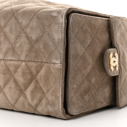Chanel Suede Quilted Medium Chanel 25 Handbag Dark Grey 12 of 12