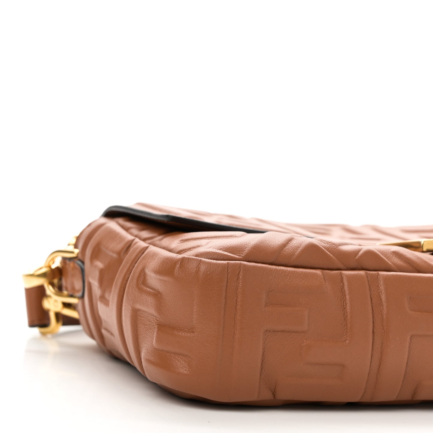 Nappa FF 1974 Embossed Baguette Brandy