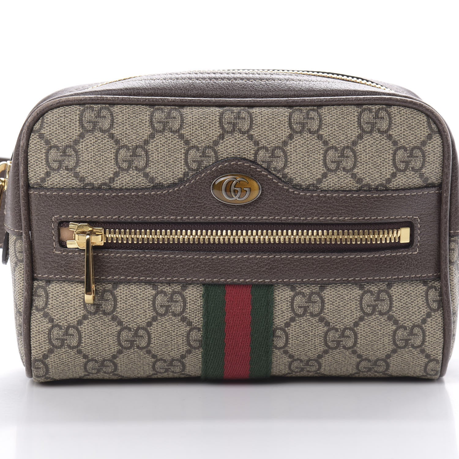 Gucci GG Supreme Monogram Web Small Ophidia Belt Bag 95 38 Dark Brown 8 of 14