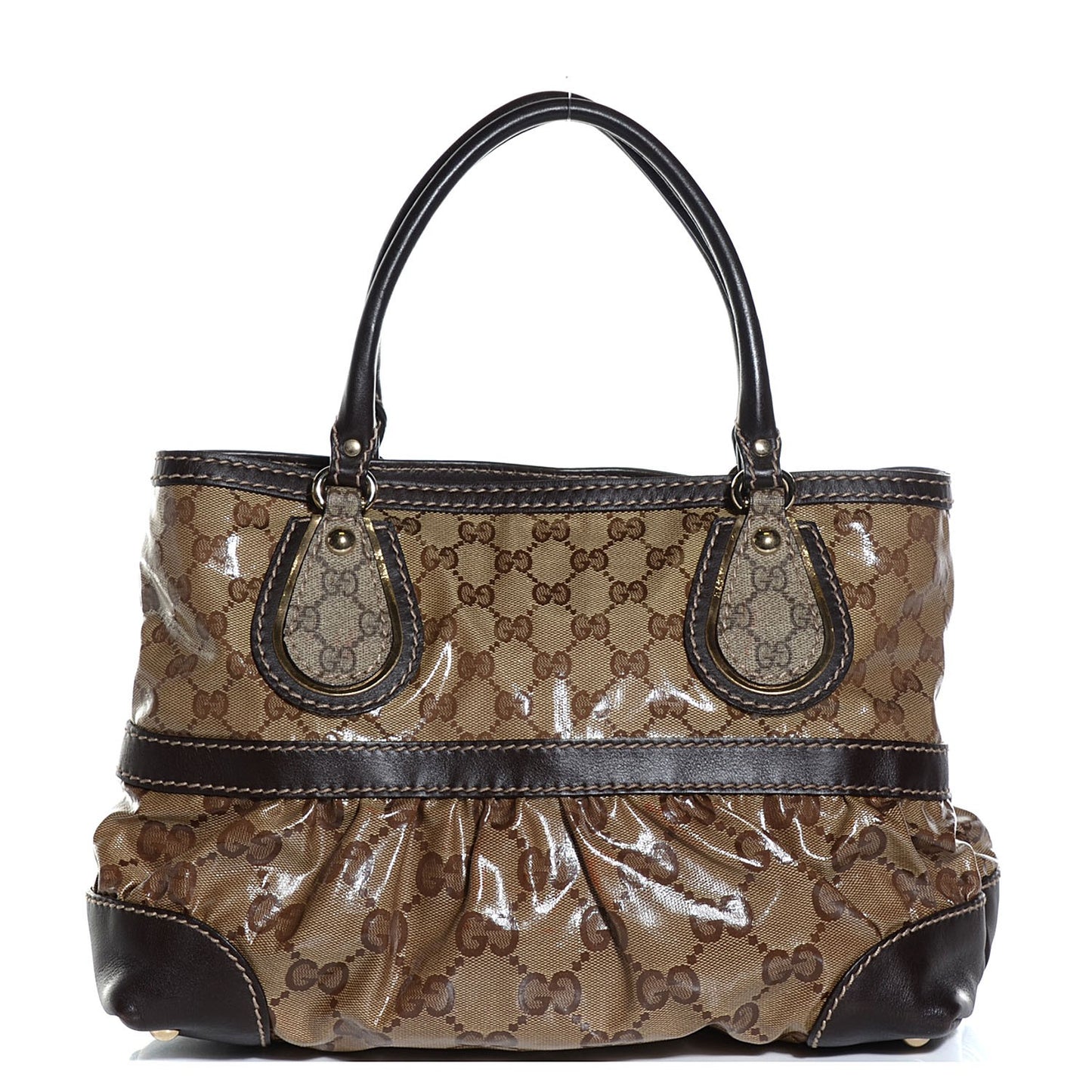 Crystal Monogram Medium Mix Tote Brown