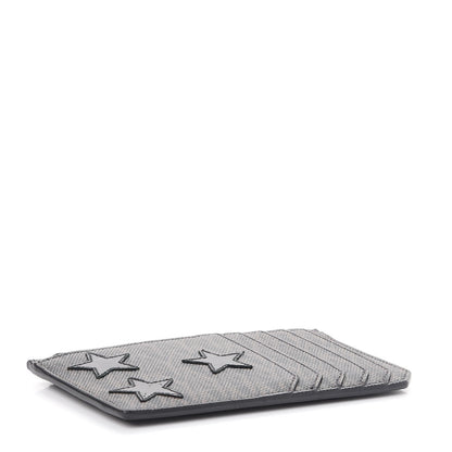 Saint Laurent Classic Toile Monogram Stars 5 Fragments Zip Pouch Card Holder Black 4 of 8